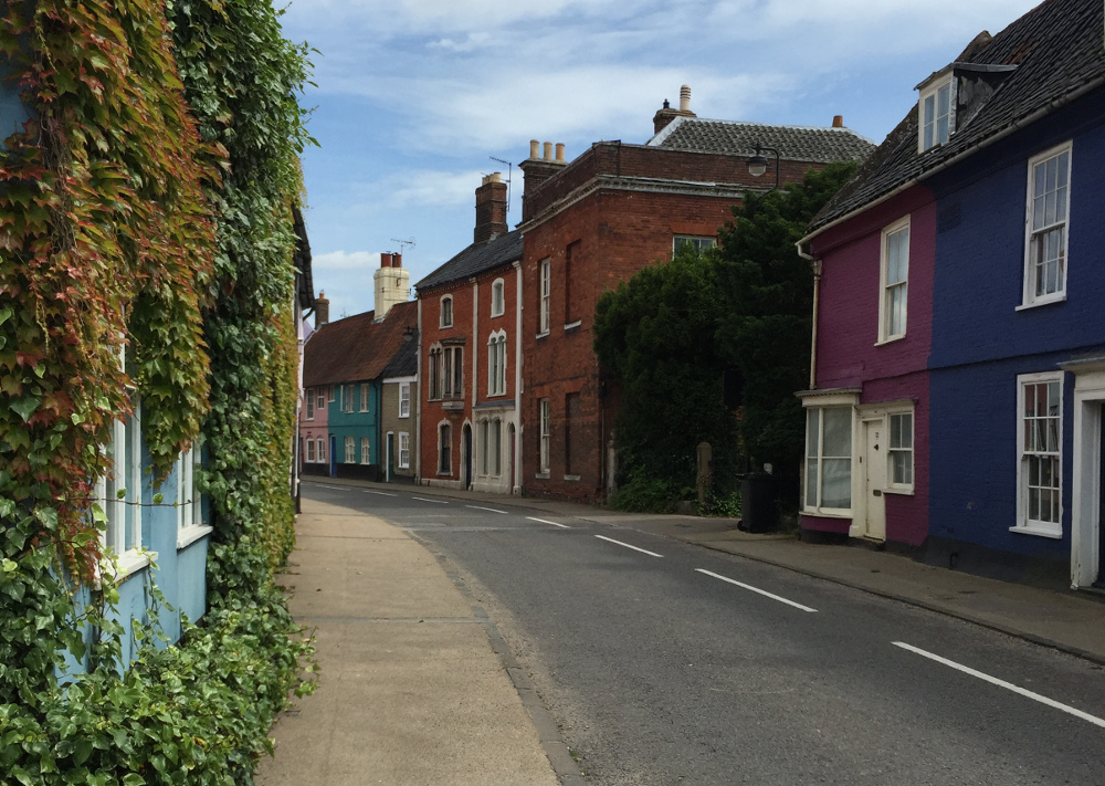 Some of the traditional houses in Bungay, Suffolk